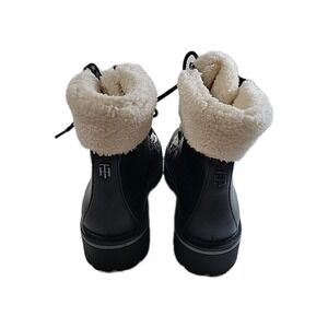 Tommy Hilfiger Leather/‎ Sherpa Lace Up Ankle Boots Size 9.5